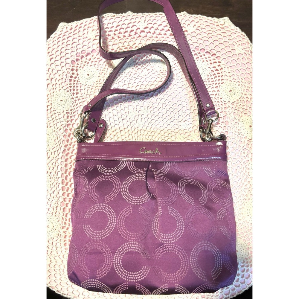 Pre owned Purple Coach Signiture Bag